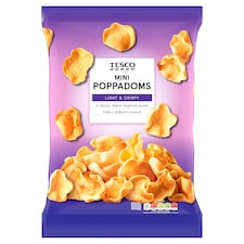 Tesco Mini Poppadom Snacks 70 G