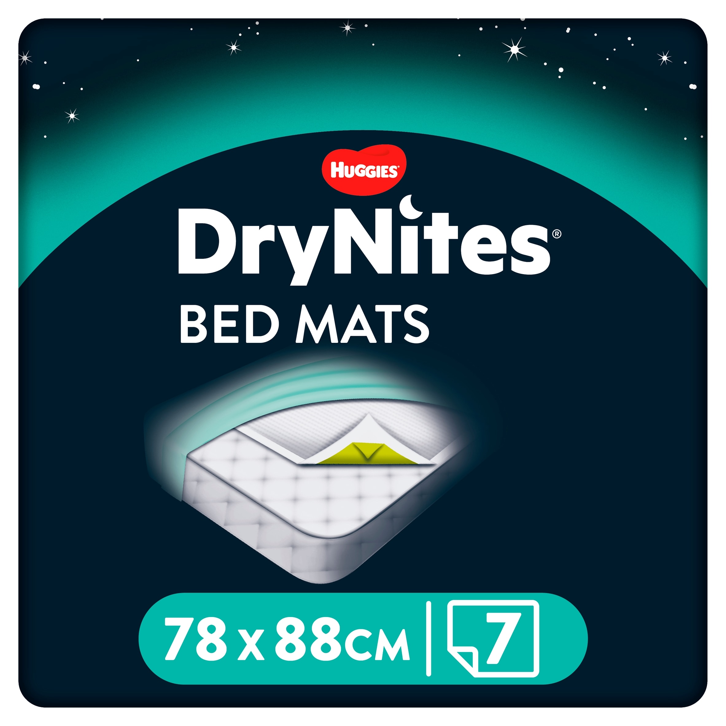 Huggies DryNites Bedwetting Incontinence Bedmats x7 Sheets
