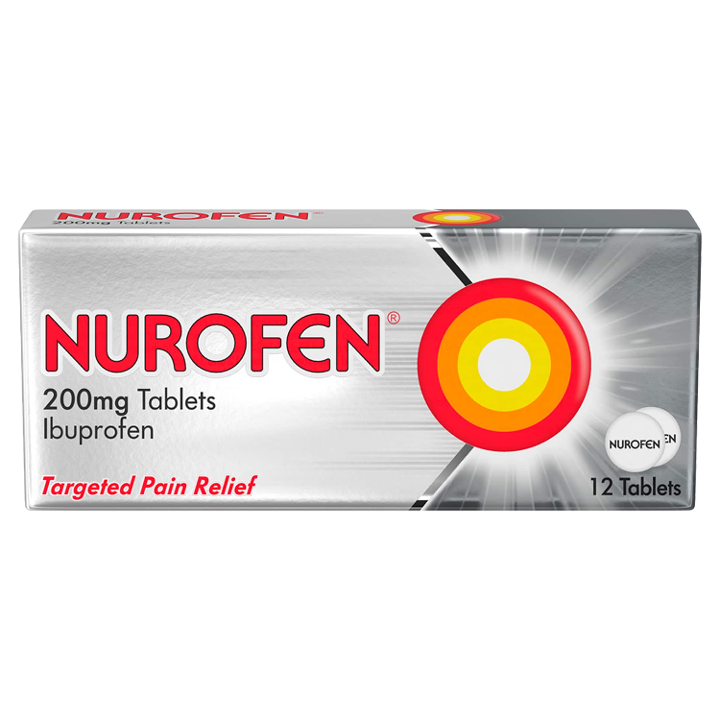 Nurofen Targeted Pain Relief Ibuprofen 200mg Tablets 12 Pack