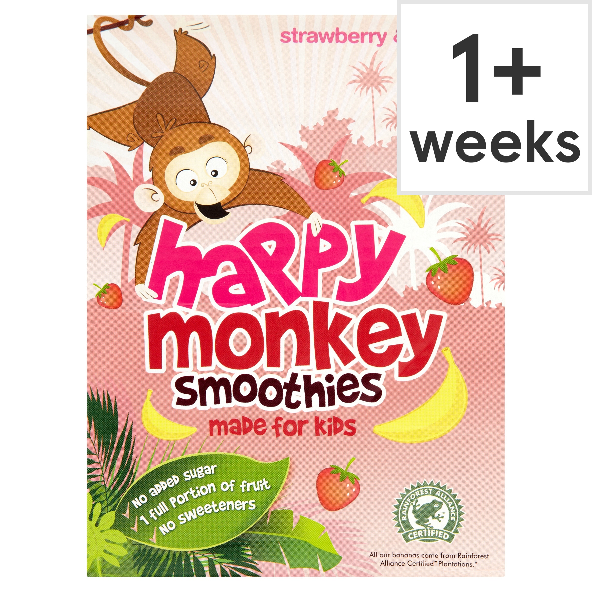 Happy Monkey Strawberry & Banana Kids Smoothie