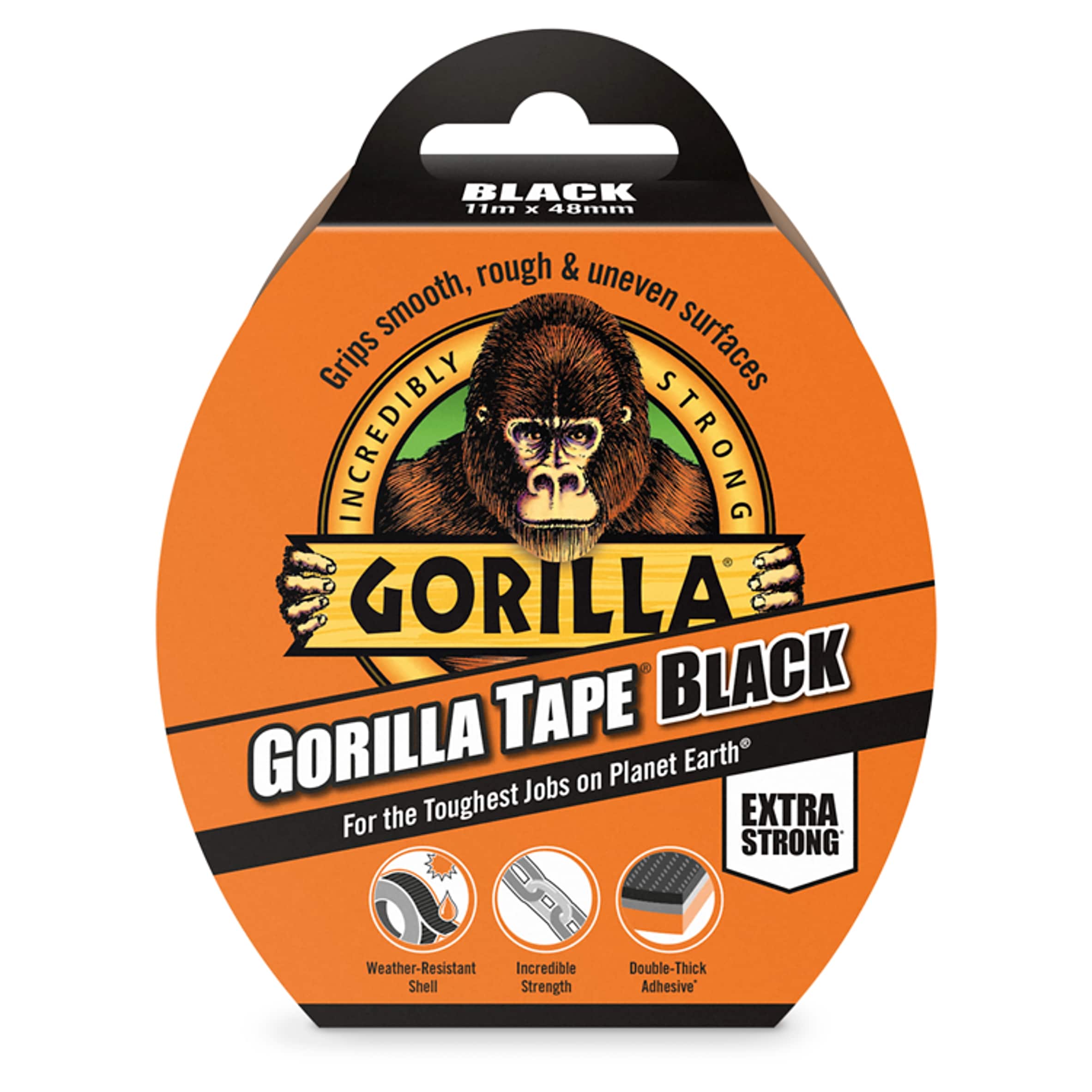 Gorilla Tape, Black 11m