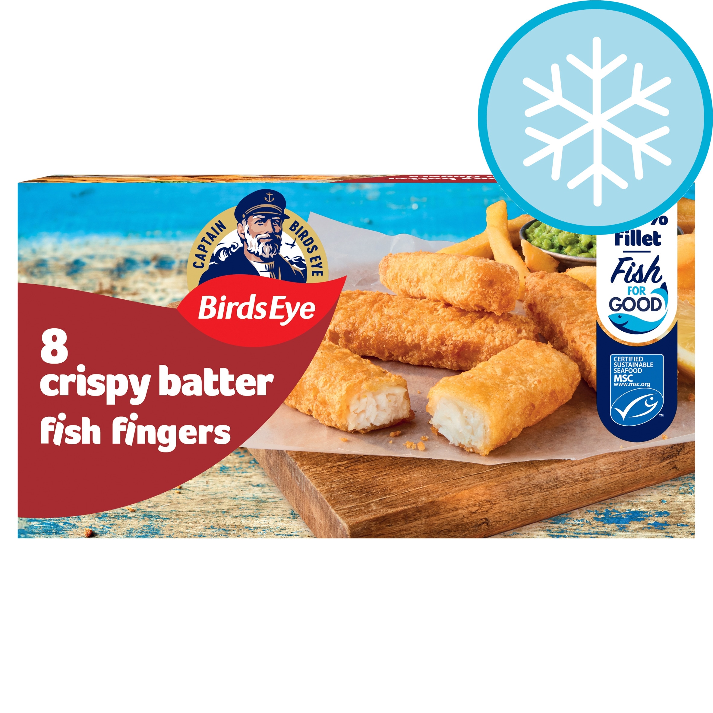 Birds Eye 8 MSC Crispy Battered Fish Fingers