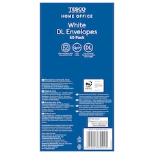 Tesco White DL Envelopes 50Pk
