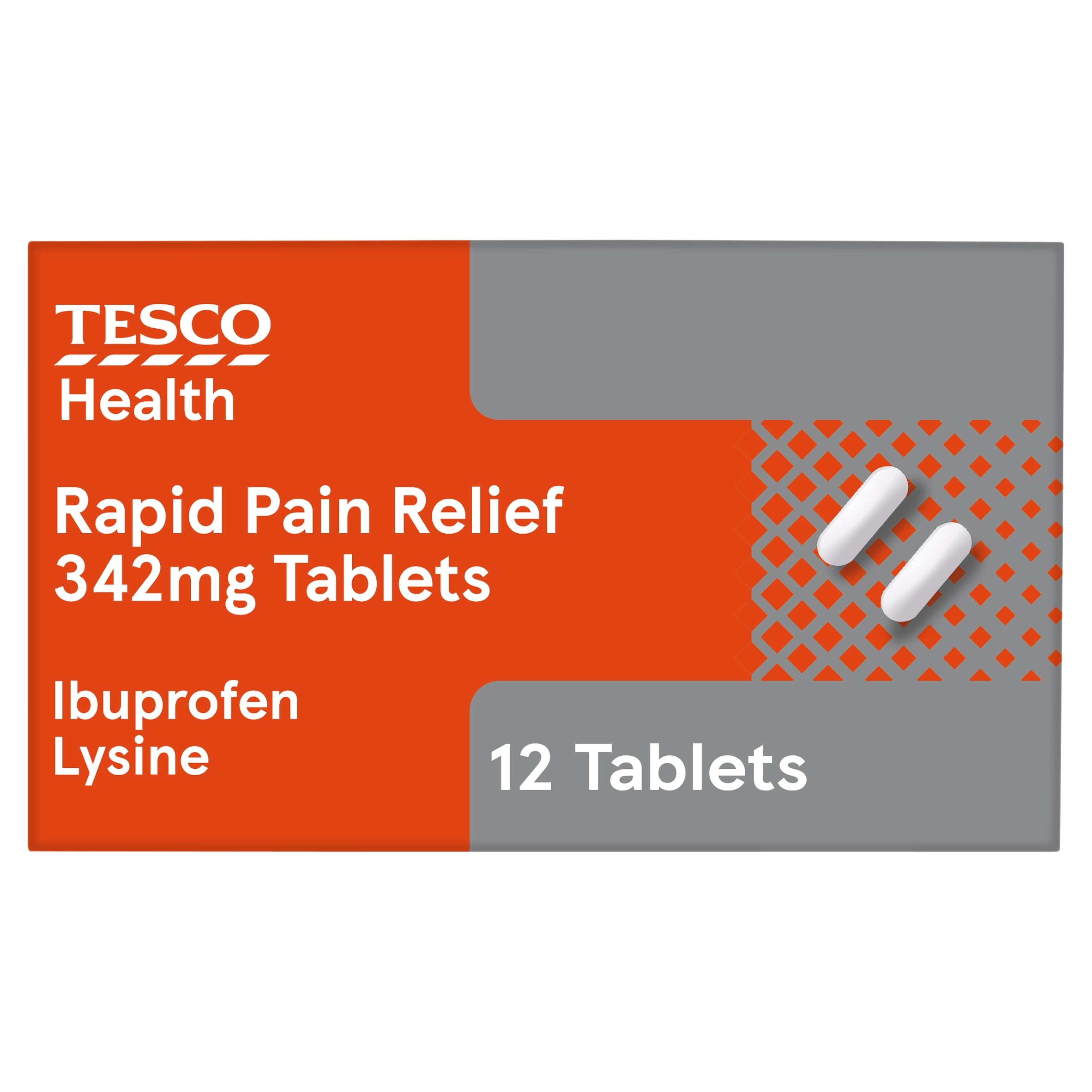 Tesco Health Rapid Pain Relief Tablets - Ibuprofen Lysine 12s