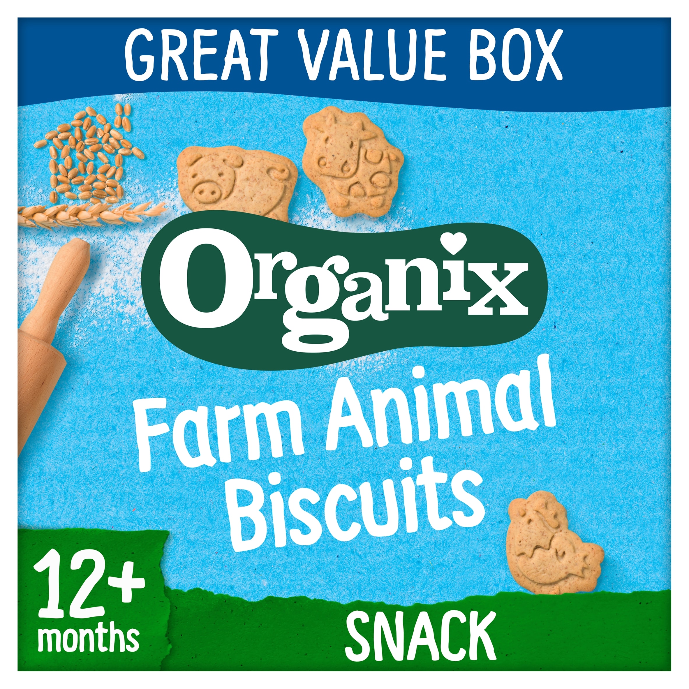 Organix Farm Animal Biscuits Toddler Snacks 12 months+