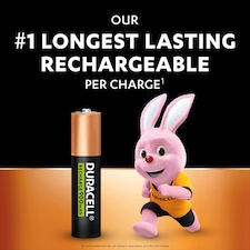 Duracell Recharge Ultra AAA 4 pack Rechargeable Batteries thumbnail 2