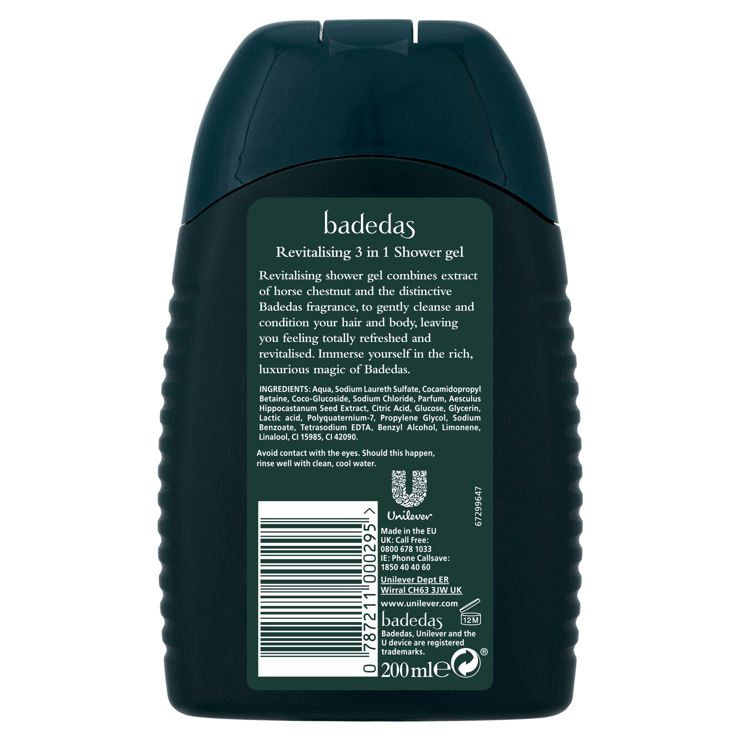 Badedas Revitalising Shower Gel , Shampoo & Conditioner 200Ml thumbnail 2