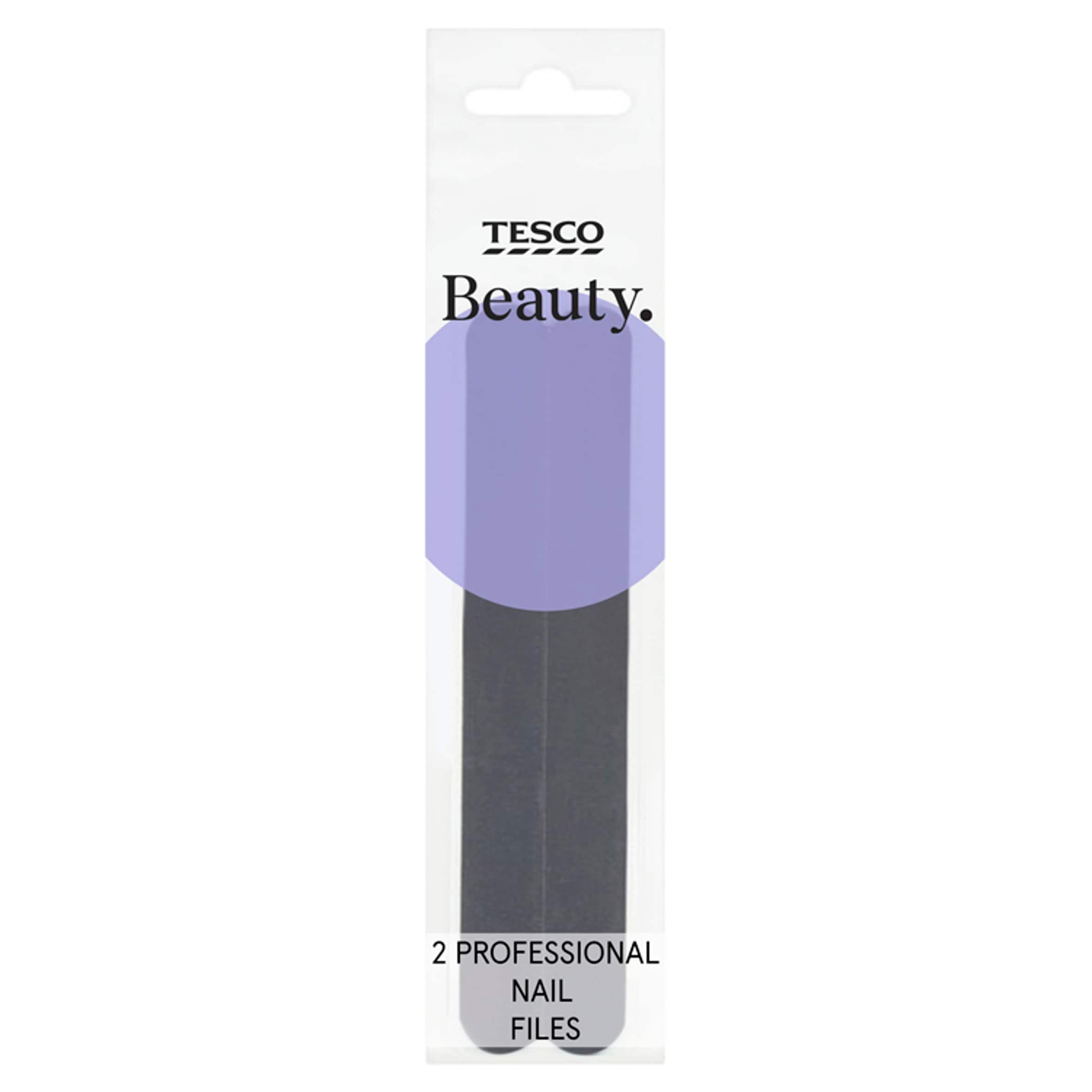 Tesco Beauty Professional Nail Files 2 Pack