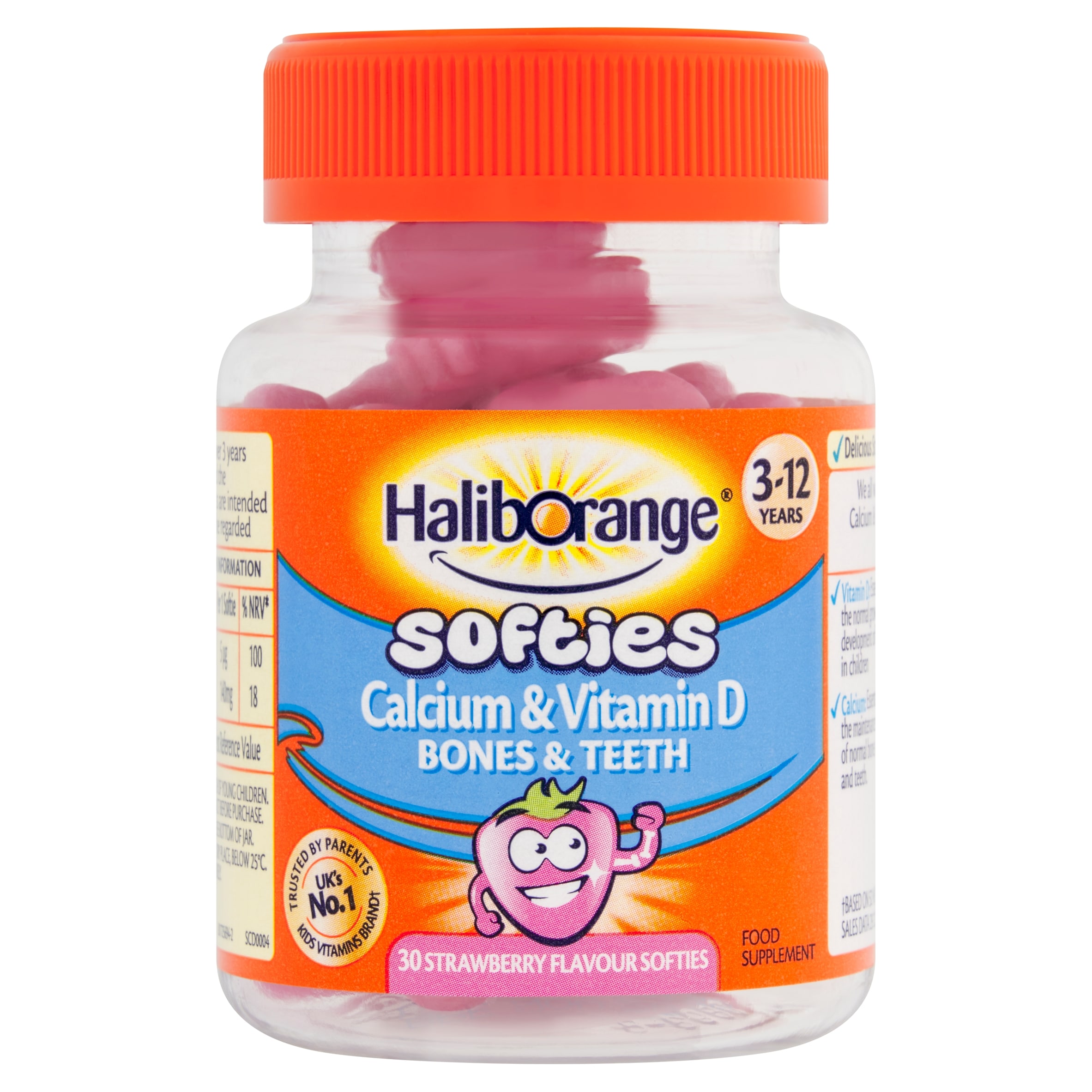 Haliborange Calcium & Vitamin D Strawberry Softies 30s