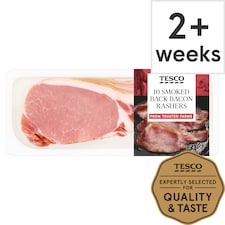 Tesco Smoked Back Bacon Rashers 300G