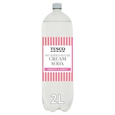 Tesco No Added Sugar Cream Soda 2L