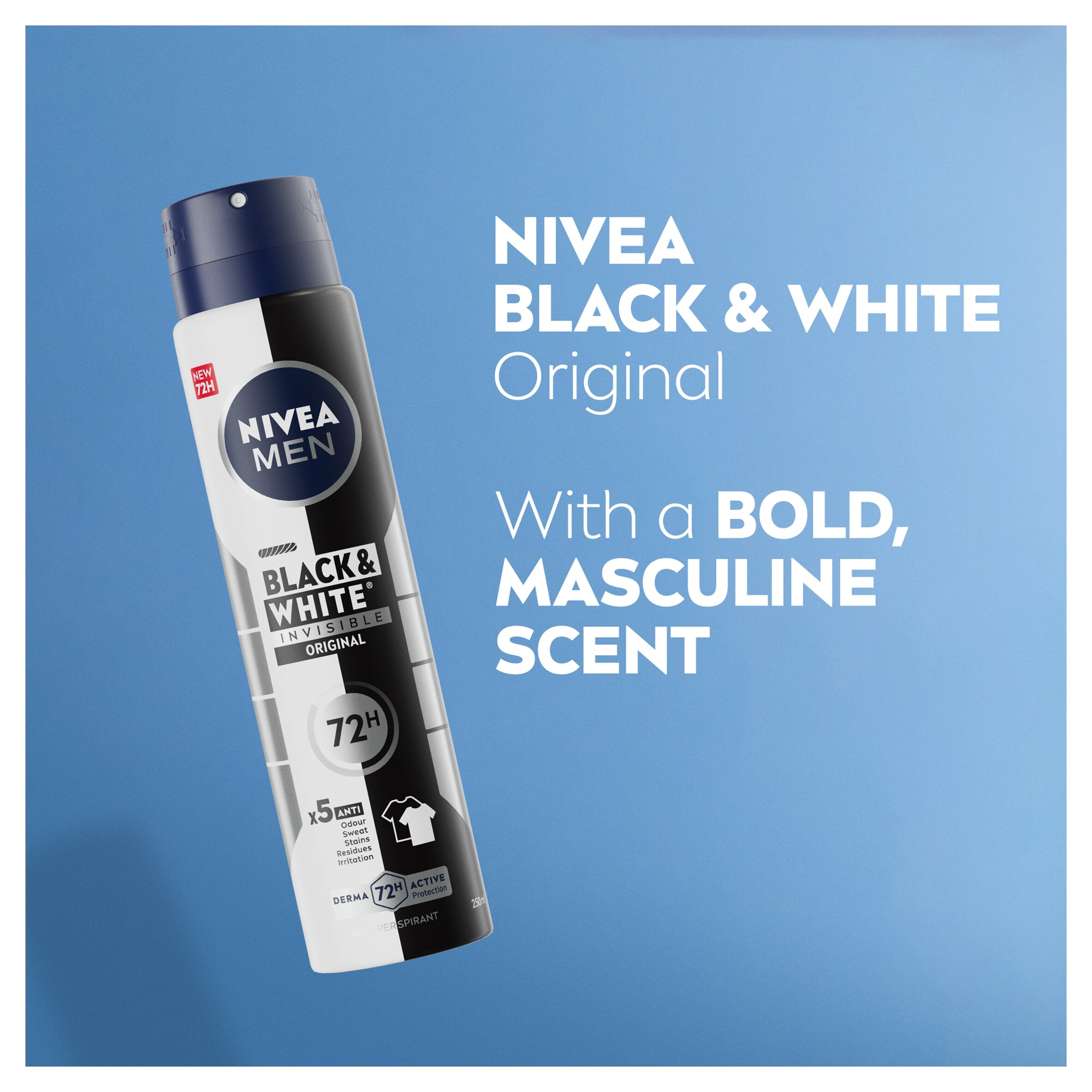 NIVEA MEN Black & White Original Anti-Perspirant Deodorant Spray 250ml thumbnail 3