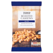 Tesco Roasted Salted Cashew Nuts 350