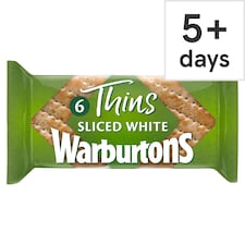 Warburtons White Sandwich Bread Thins 6 Pack