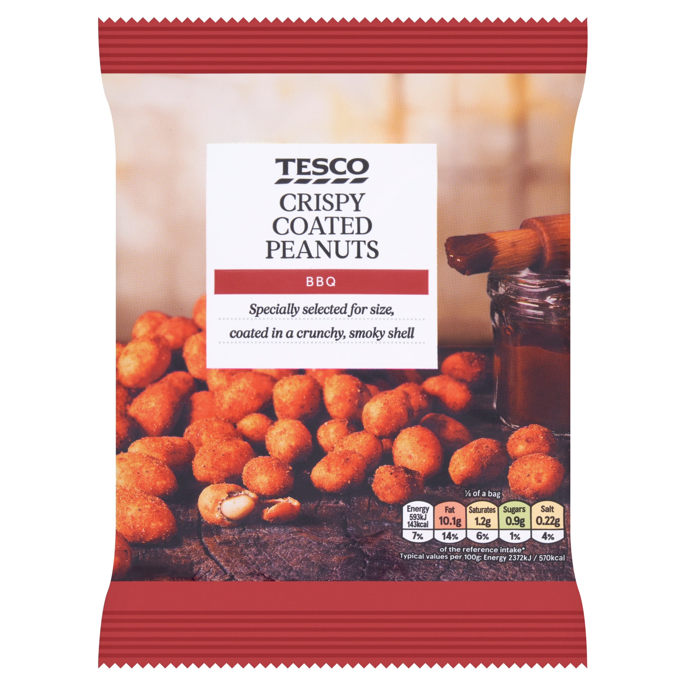 Tesco Bbq Flavoured Coated Peanuts 200G