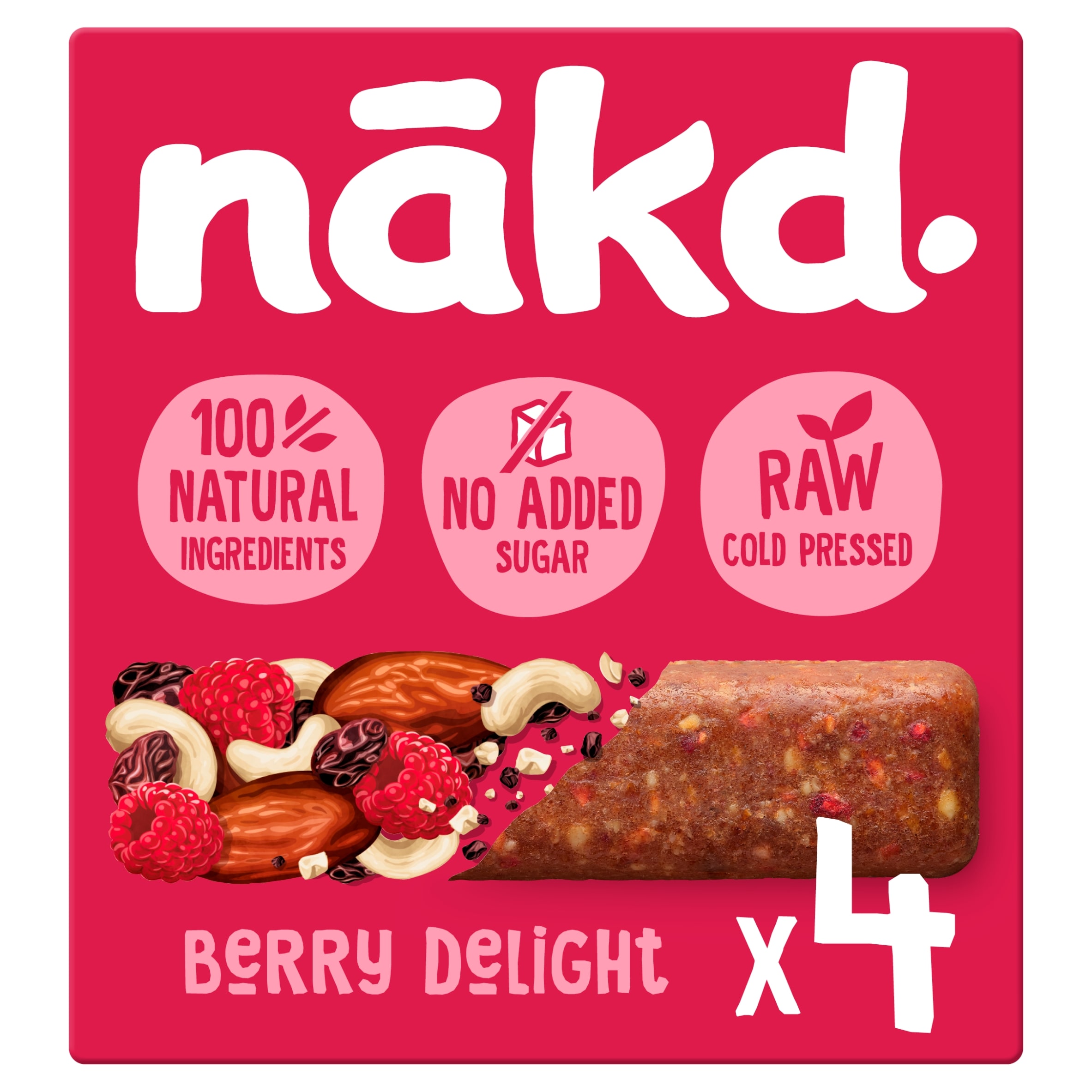 Nakd Berry Delight Raw Fruit & Nut Bar 4x35g