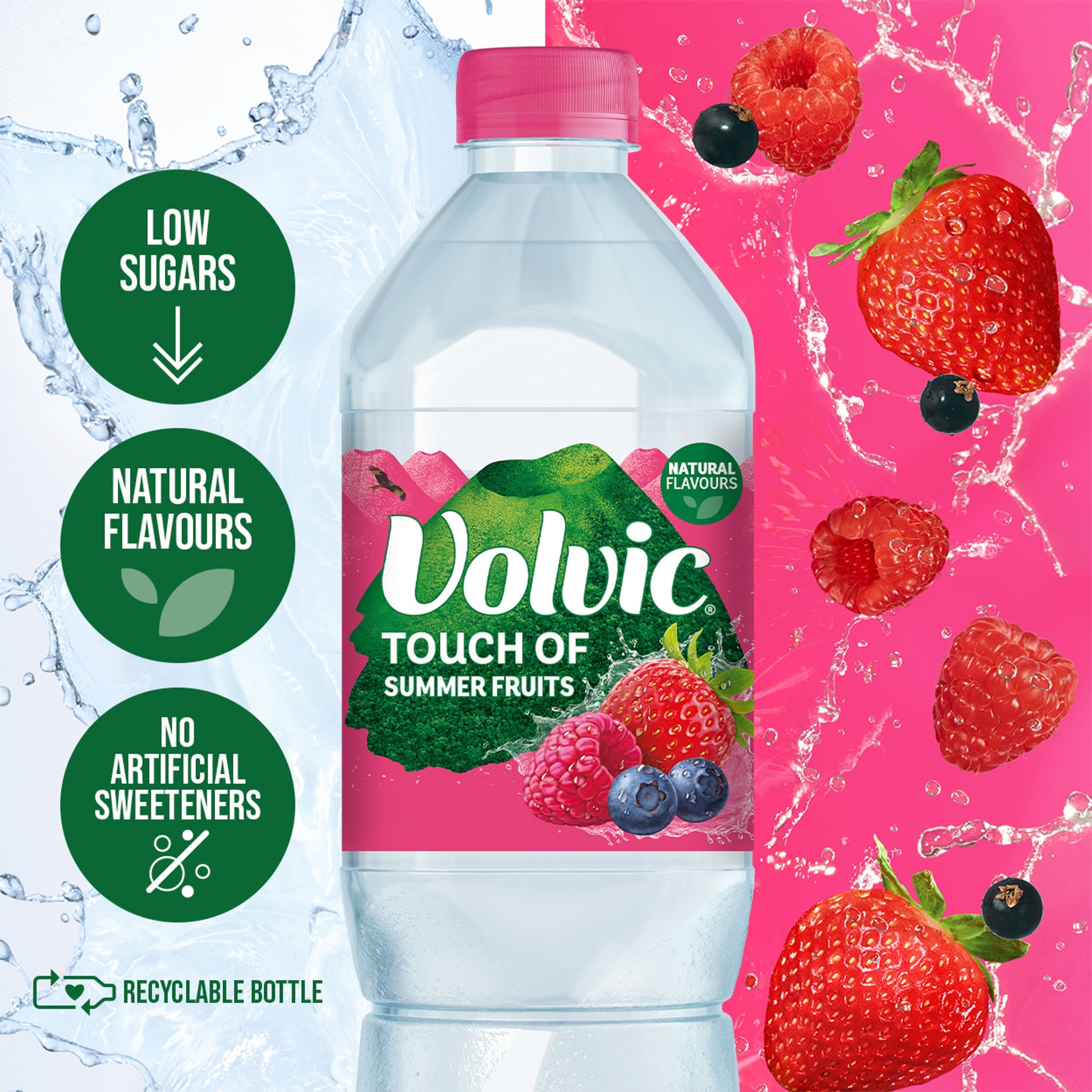 Volvic Touch of Fruit Summer Fruits Still Flavoured Water 1.5L thumbnail 2