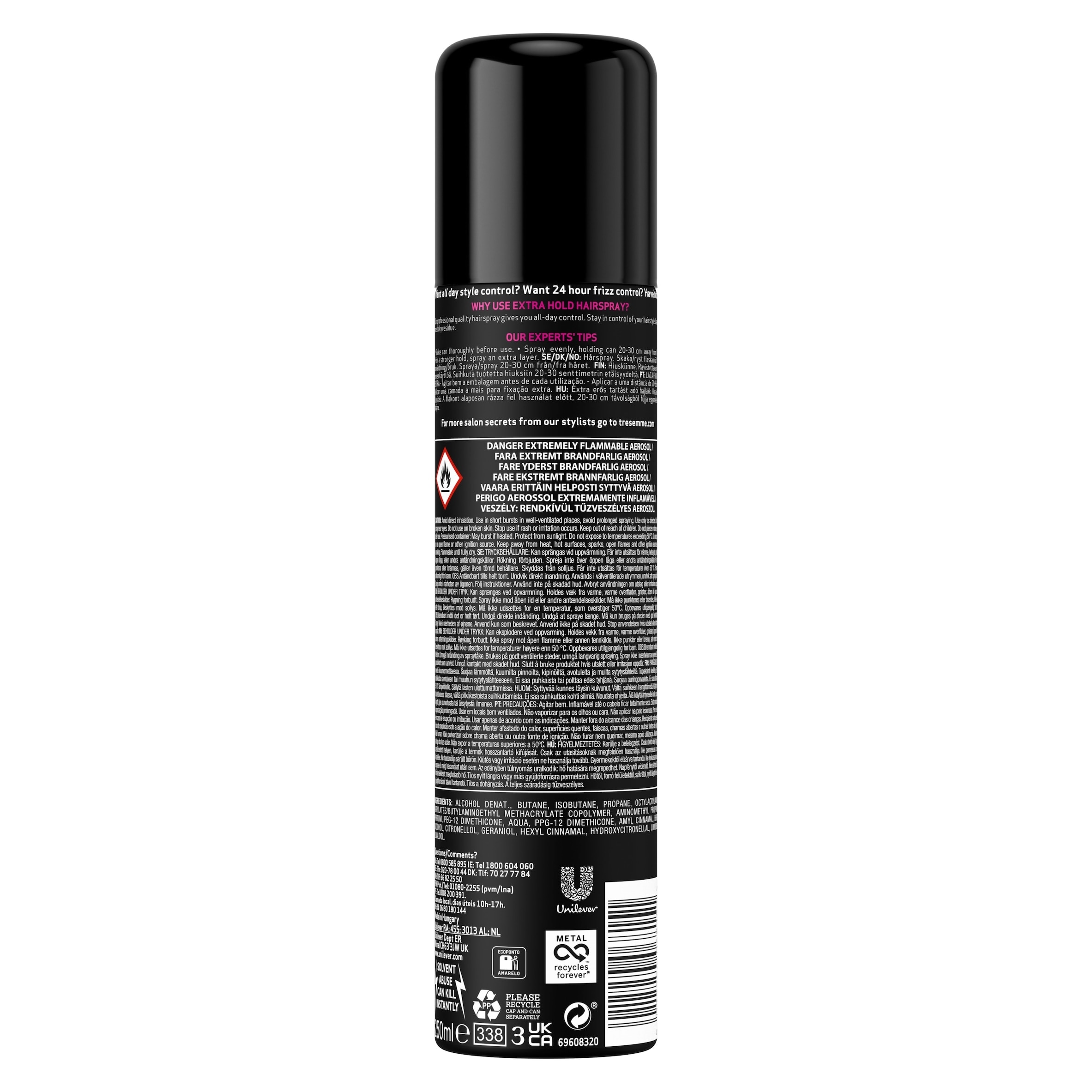 TRESemme Extra Hold Hairspray 250ml thumbnail 2