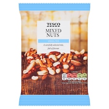Tesco Unsalted Mixed Nuts Snacks 200 G