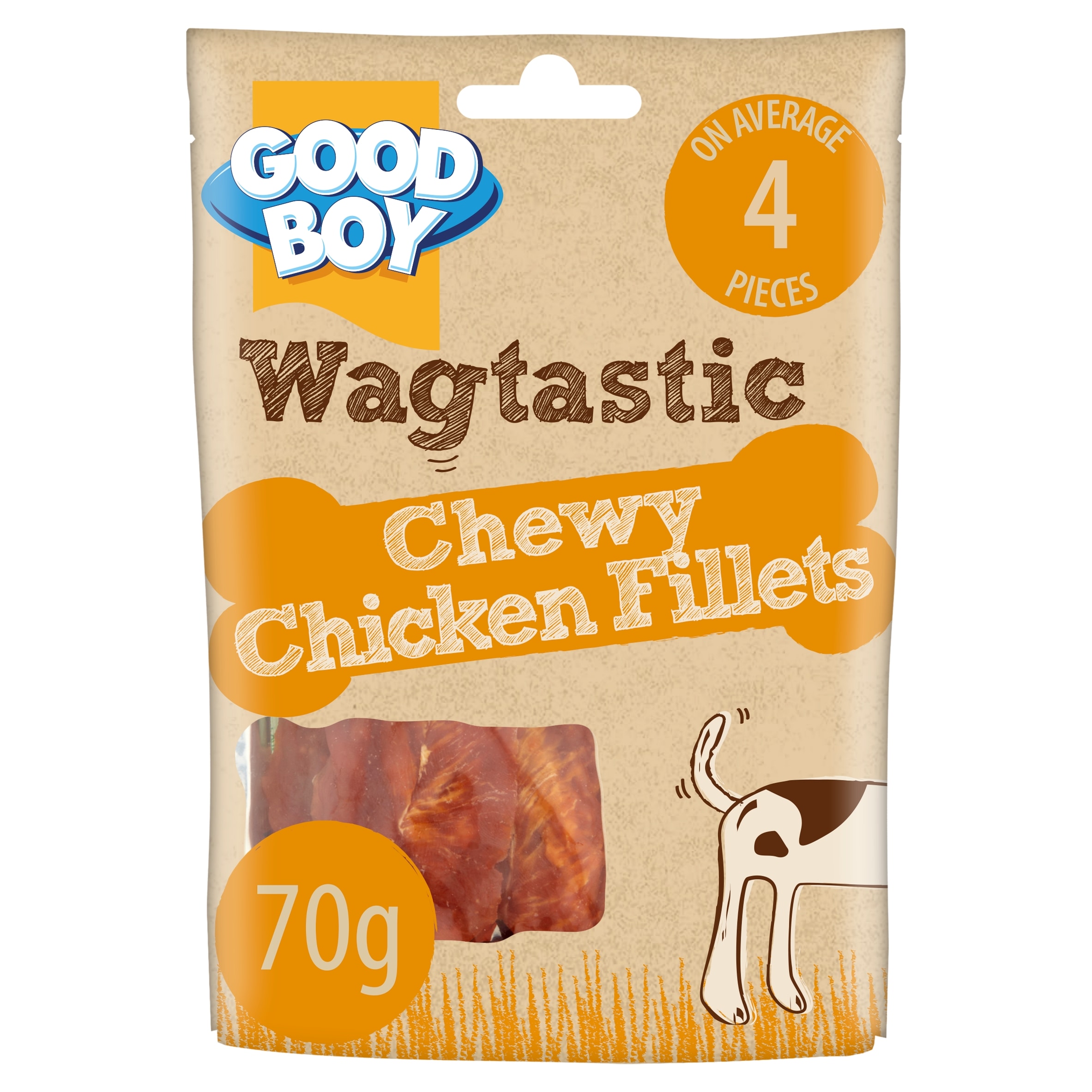 Good Boy Wagtastic Dog Treats Chicken Fillets 70g