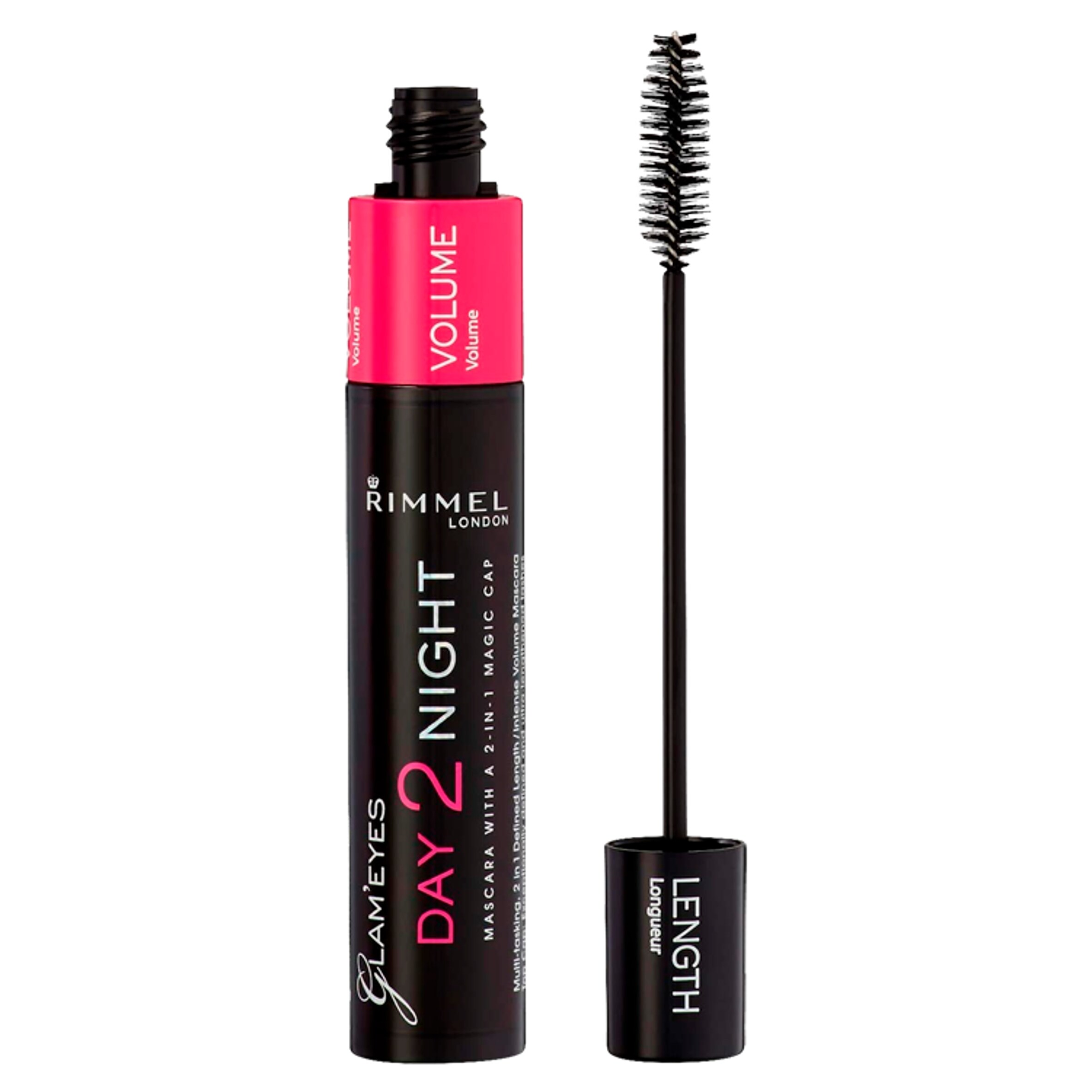 Rimmel Day 2 Night Mascara Black 9.5Ml thumbnail 2