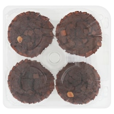 Tesco Soft & Fluffy Triple Chocolate Muffins 4 Pack thumbnail 2