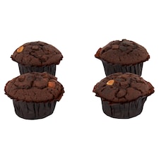 Tesco Soft & Fluffy Triple Chocolate Muffins 4 Pack thumbnail 3