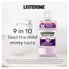 Listerine Total Care Milder Taste Zero Alcohol Mouthwash 500ml thumbnail 3