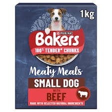 BAKERS Meaty Meals Small Dog Beef Dry Dog Food 1kg