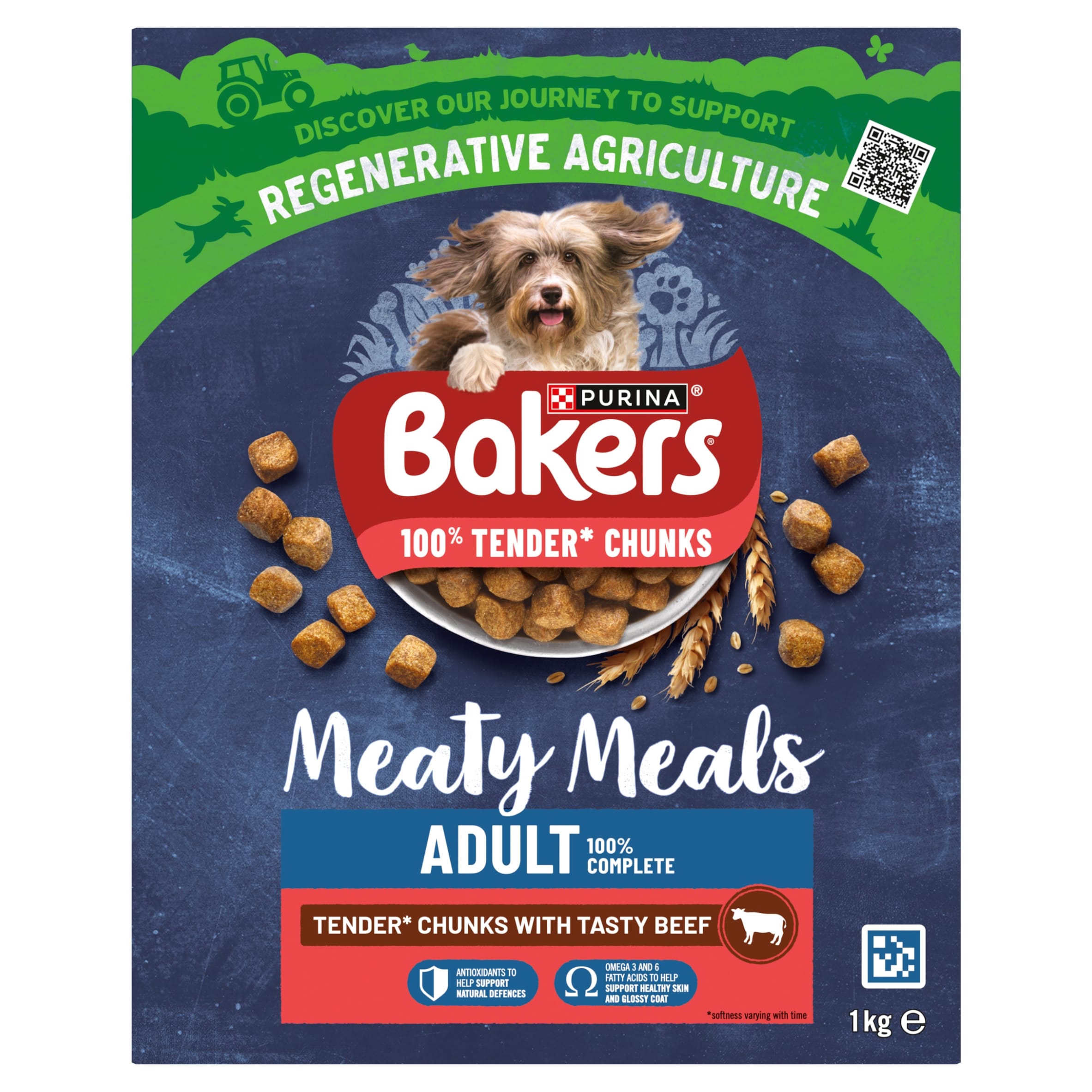 BAKERS Meaty Meals Beef Dry Dog Food 1kg thumbnail 2