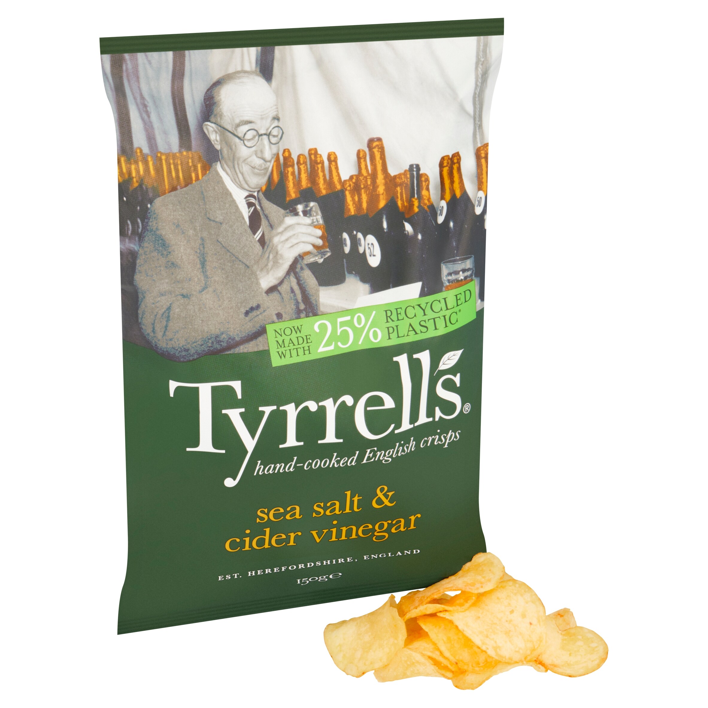 Tyrrells Sea Salt & Cider Vinegar Sharing Crisps 150g thumbnail 2