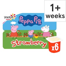 Peppa Pig Strawberry Kids Yoghurt Pots 6x45g