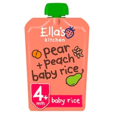 Ella's Kitchen Peaches Pears Plus Baby Rice Stage 1 X 120G