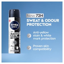 NIVEA MEN Black & White Original Anti-Perspirant Deodorant Spray 150ml thumbnail 5