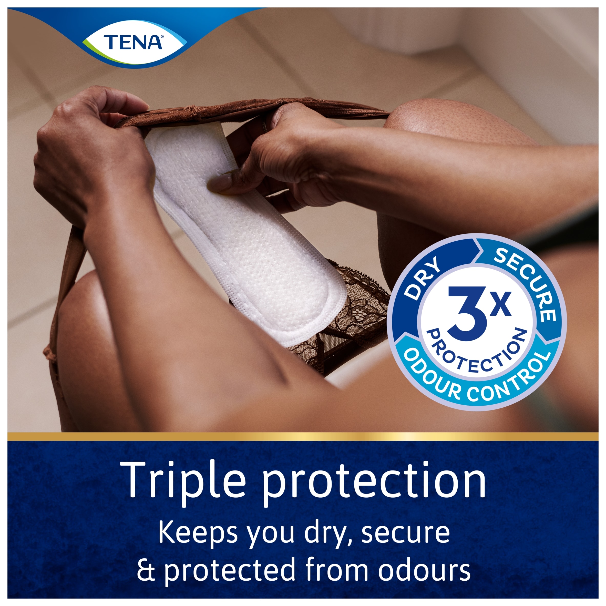 TENA Lights Long Incontinence Liners 20 pack thumbnail 2