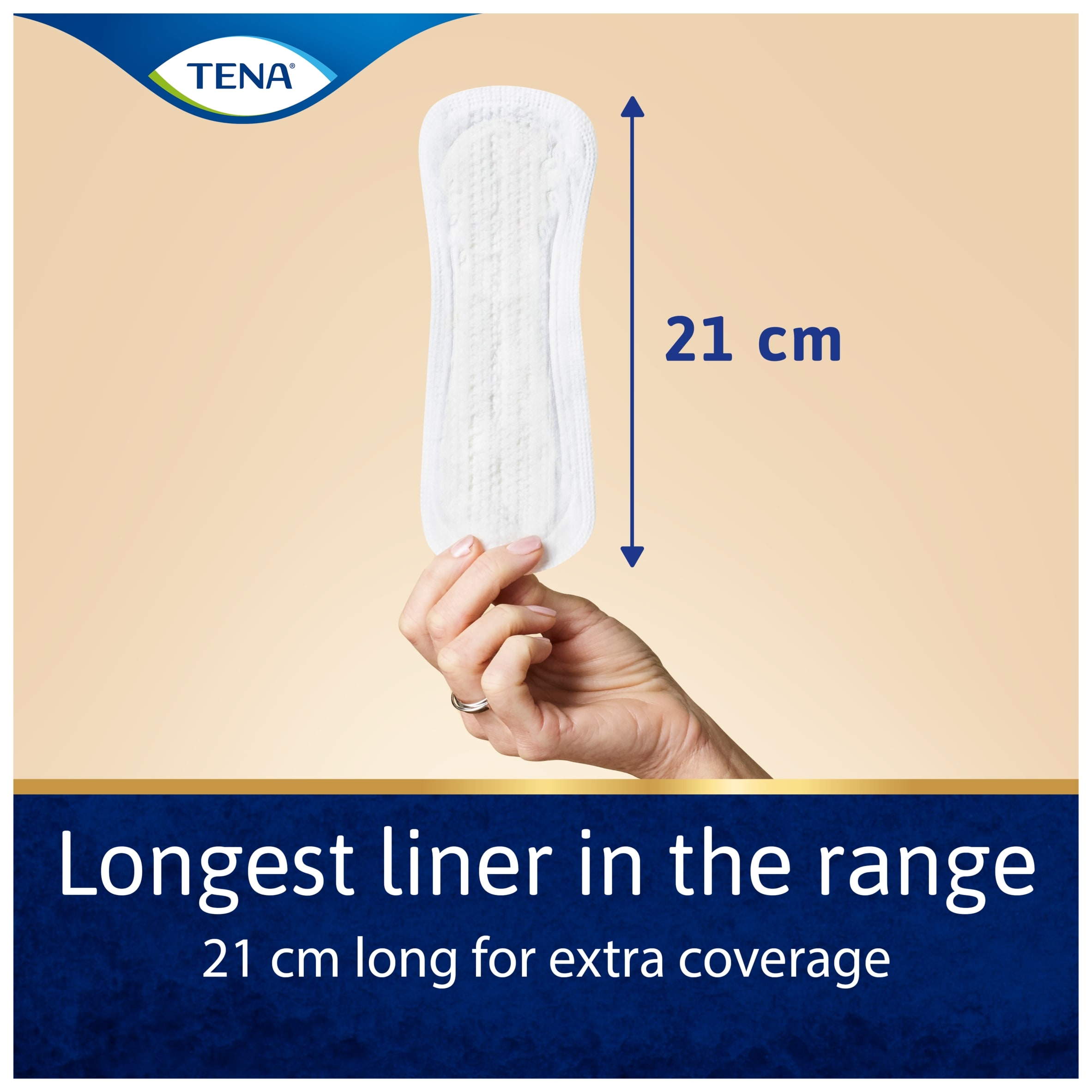 TENA Lights Long Incontinence Liners 20 pack thumbnail 3