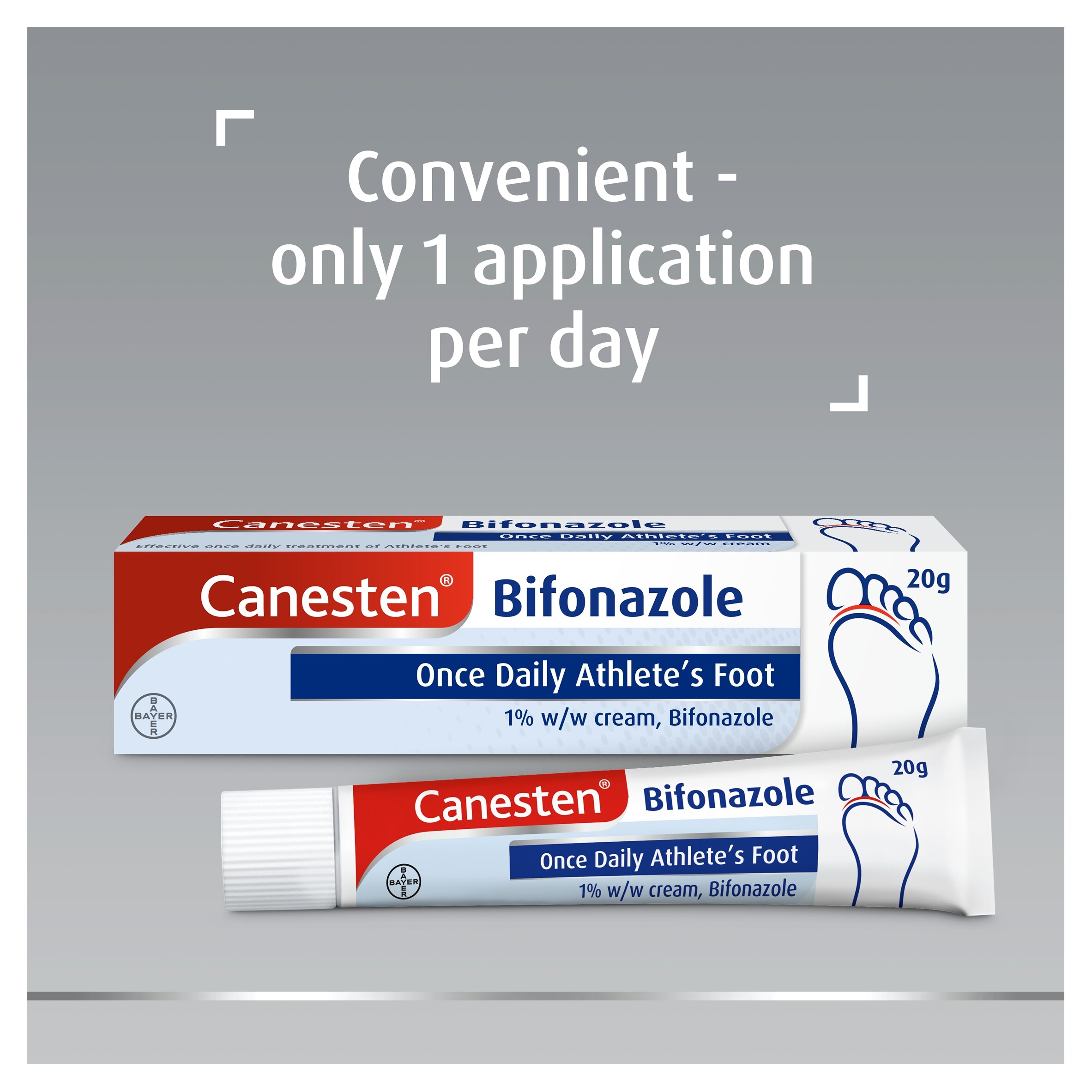Canesten Bifonazole Foot Cream for Athlete's Foot 20g thumbnail 2