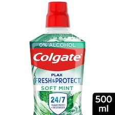 Colgate Plax Soft Mint Mouthwash Alcohol Free 500ml