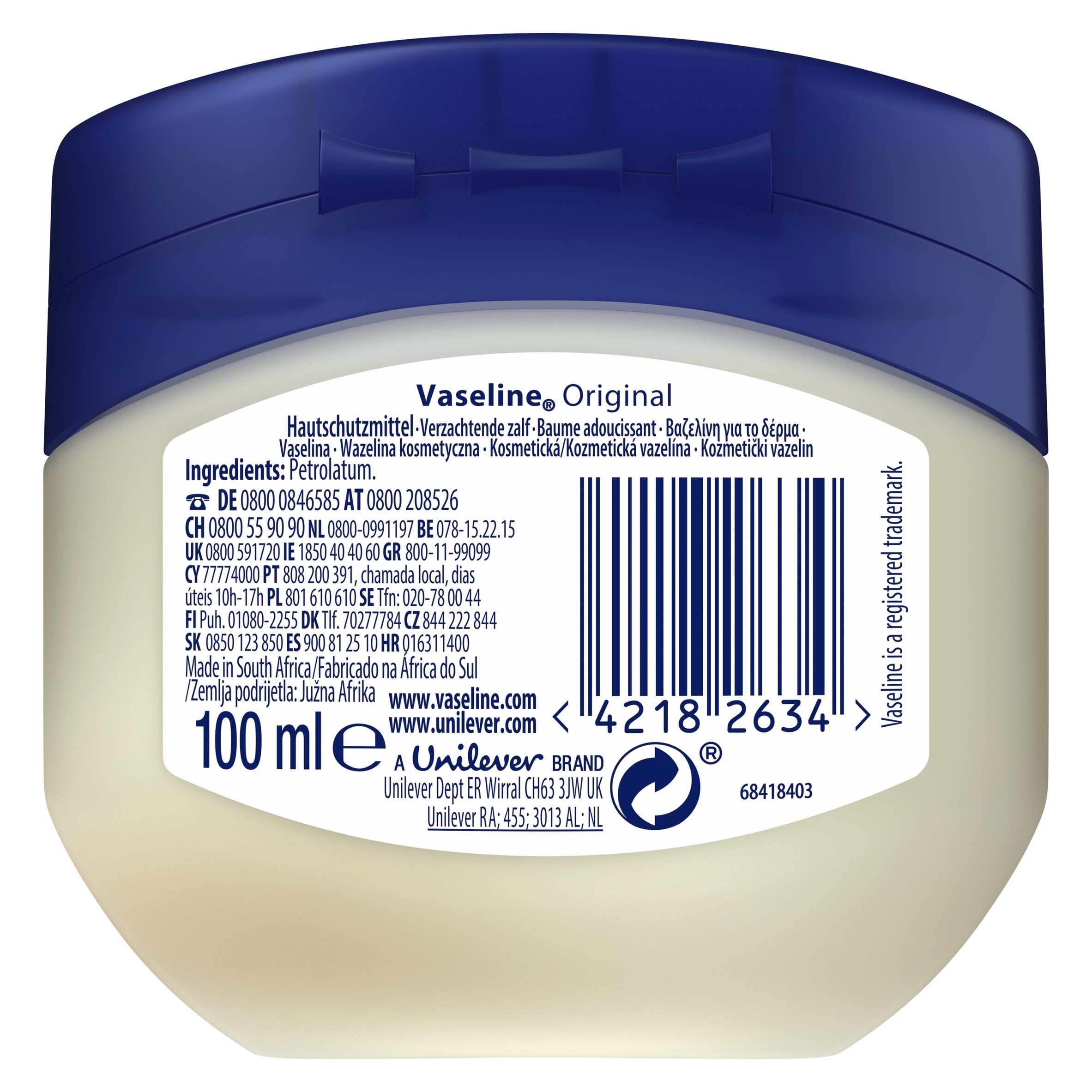 Vaseline Petroleum Jelly 100ml thumbnail 2
