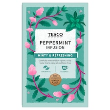 Tesco Peppermint 40 Tea Bags 60G