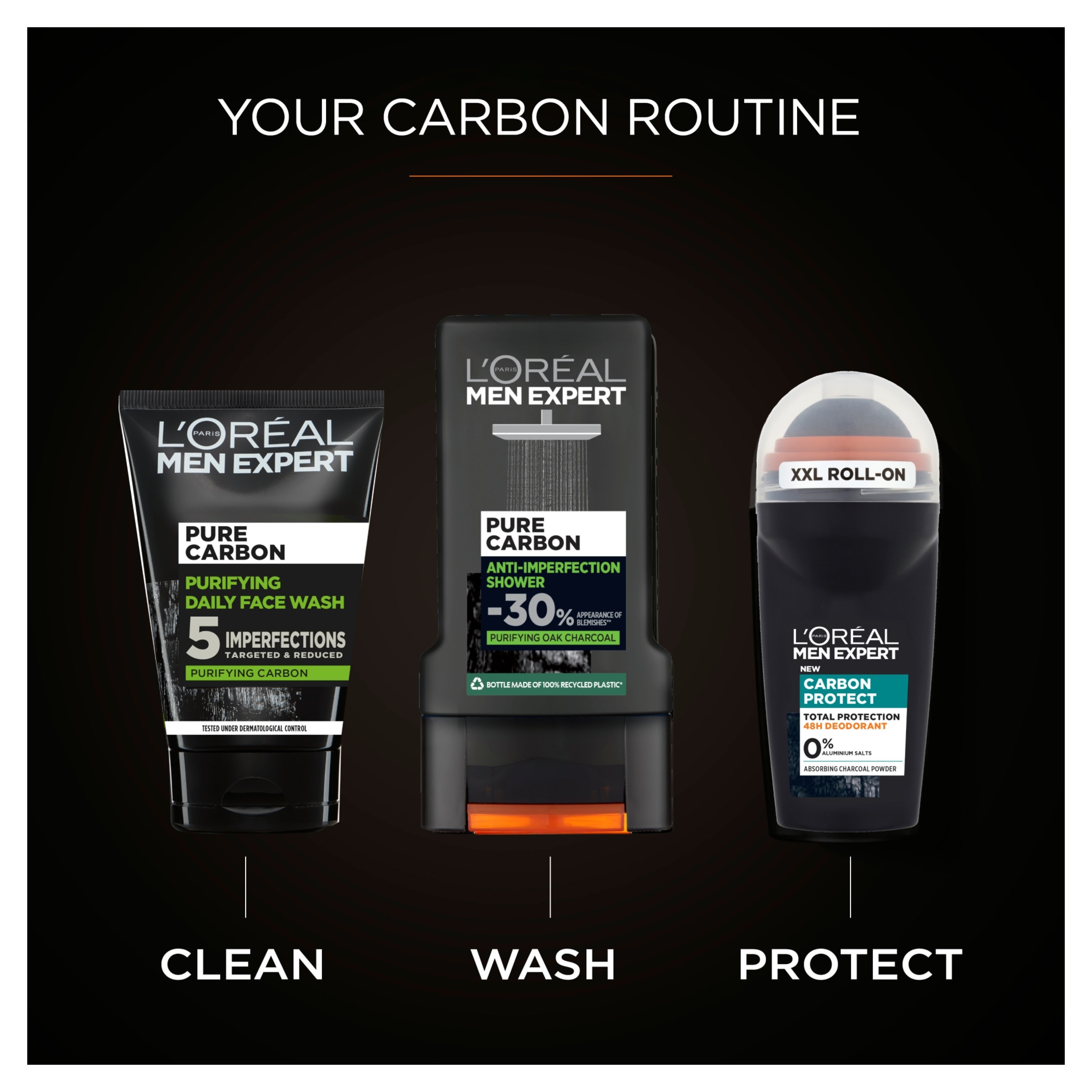 L’Oreal Men Expert Roll-On Carbon Protect Deodorant 50Ml thumbnail 4