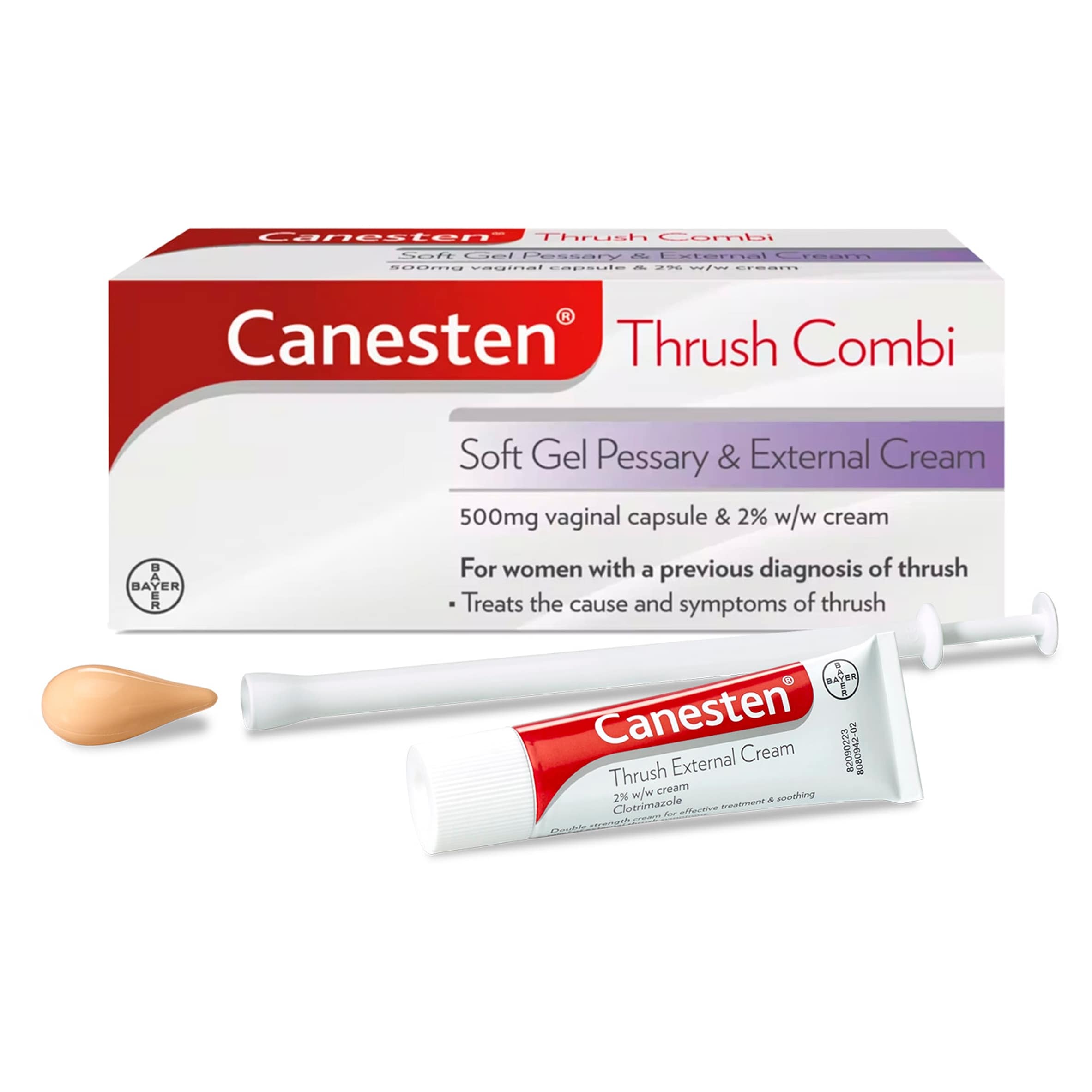 Canesten Thrush Combi Soft Gel Pessary & Cream Combination thumbnail 2