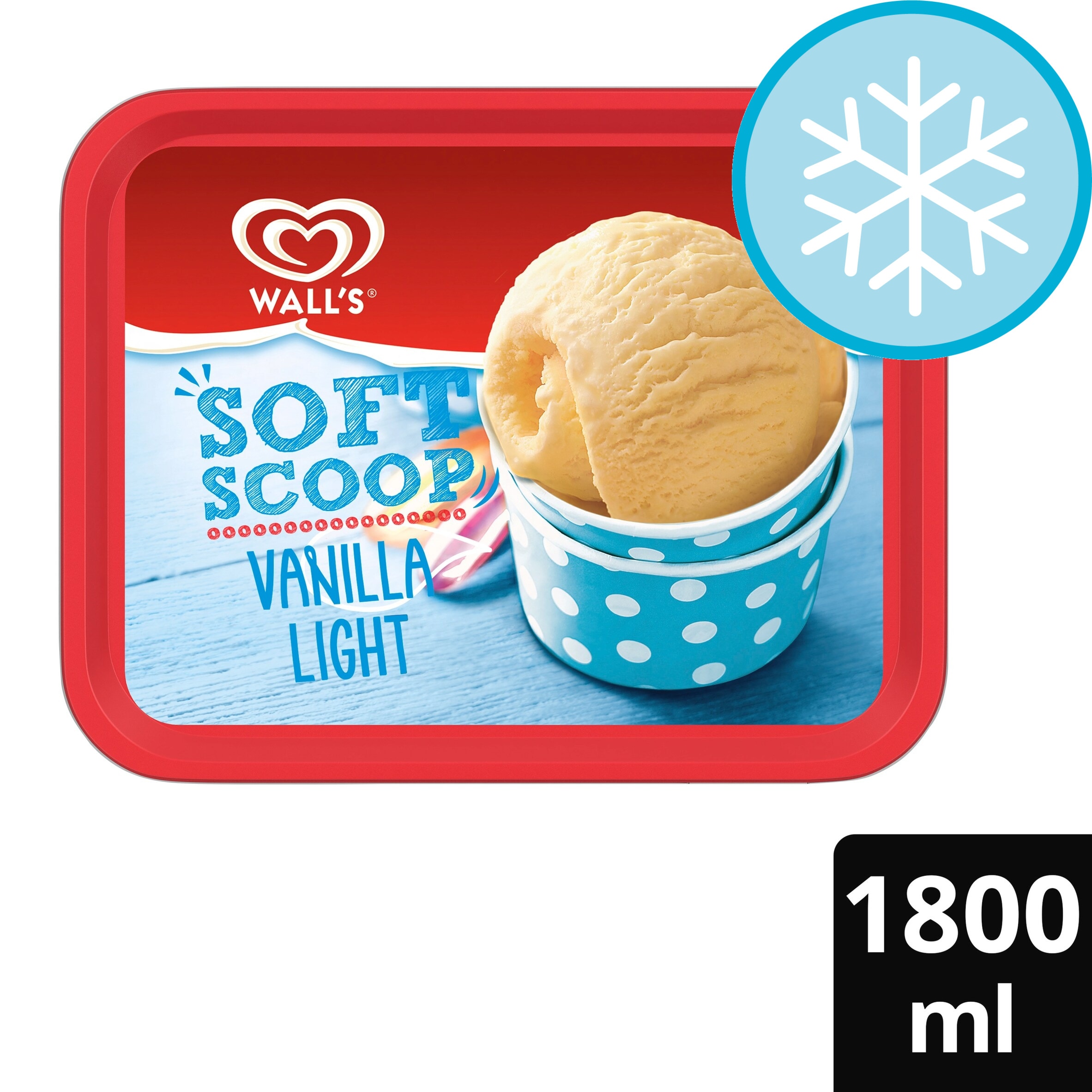 Wall's Soft Scoop Vanilla Light Ice Cream Tub Dessert