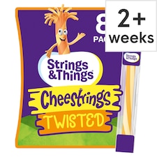 Cheestrings Twisted Cheese Snacks 8Pk 160G