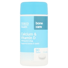Tesco Health Calcium & Vitamin D Tablets - 90s