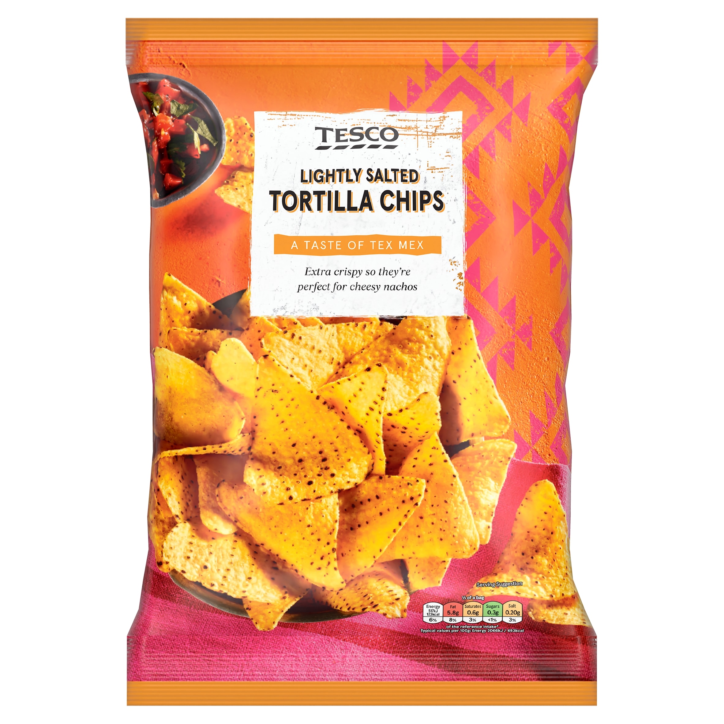 Tesco Lightly Salted Tortilla Chips 175G