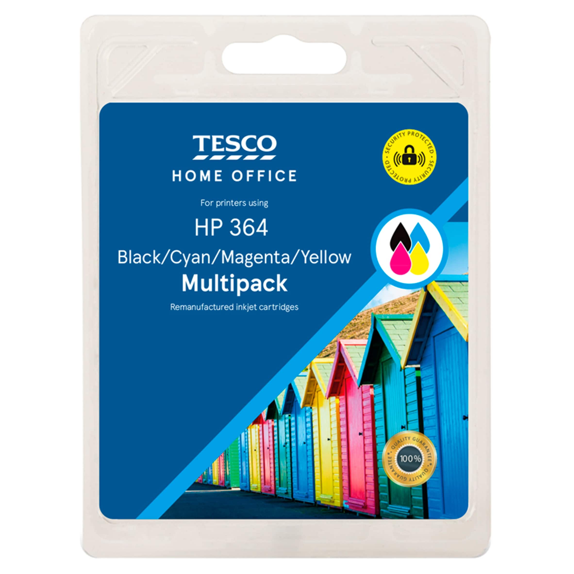 Tesco HP364 Remanufactured Black, Cyan, Magenta, Yellow Printer Ink Cartridges Multipack
