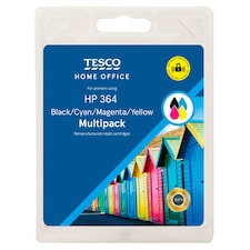 Tesco HP364 Remanufactured Black, Cyan, Magenta, Yellow Printer Ink Cartridges Multipack