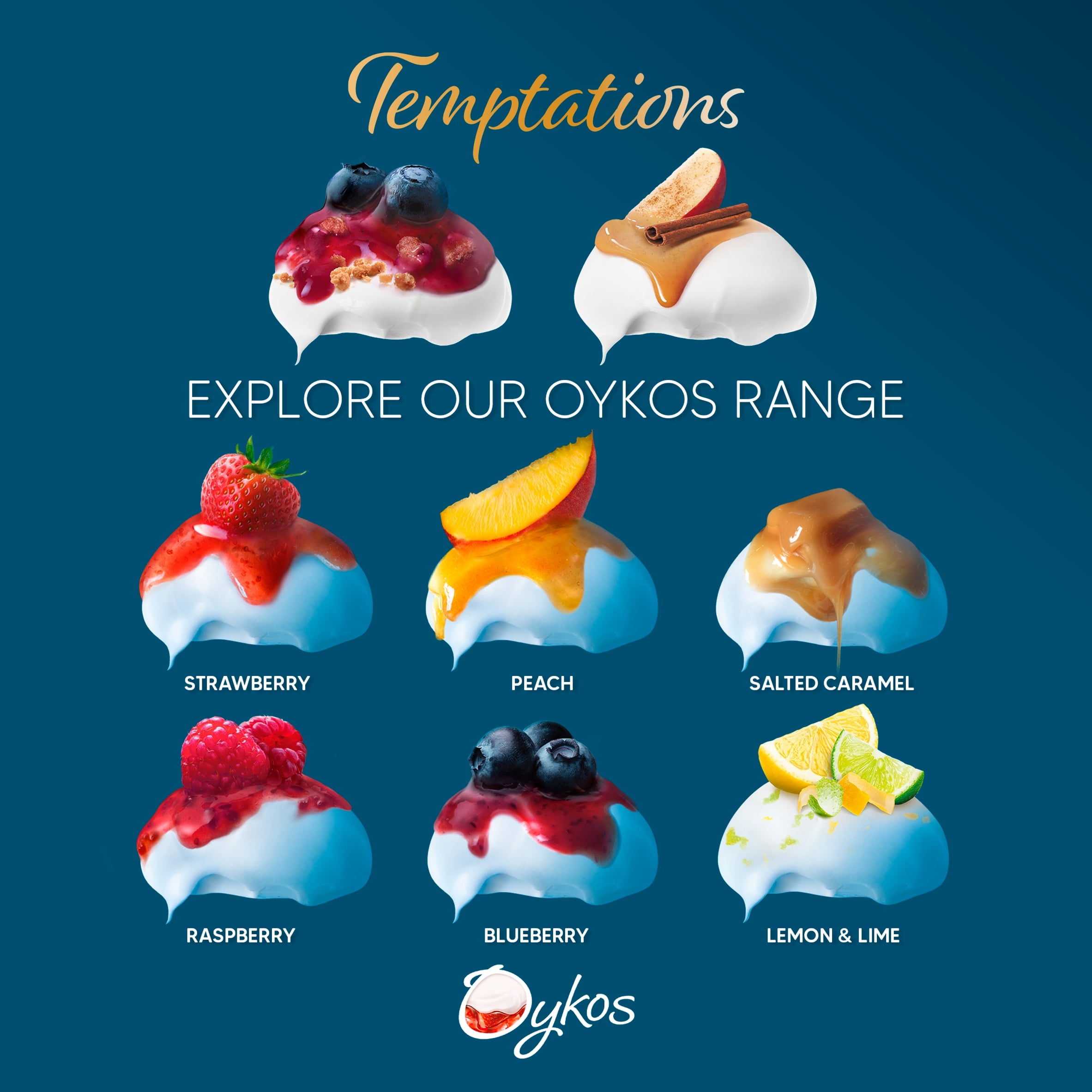 Oykos Strawberry Luxury Greek Style Yoghurt Dessert 4x110g thumbnail 4
