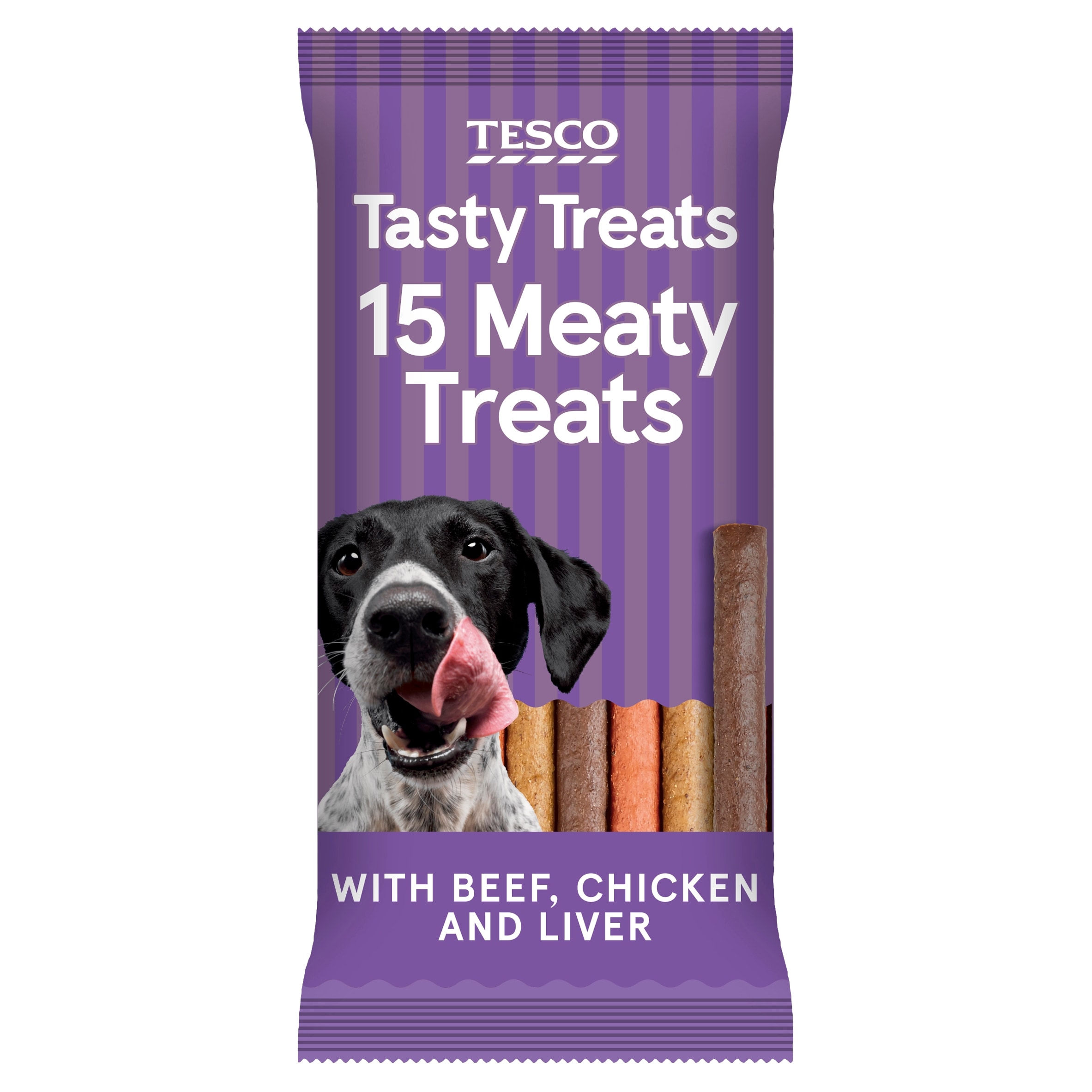 Tesco Meaty Treats With Chicken Beef & Liver 135G